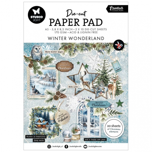 Paper Pad A5 - Winter Wonderland - Die Cut - Studio Light
