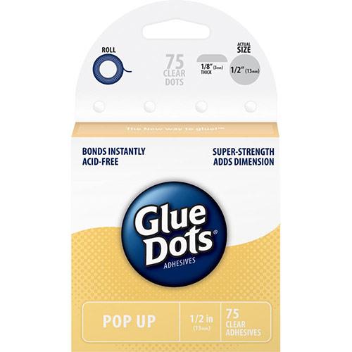 Glue Dots 13mm Pop Up 75 st Yellow till scrapbooking, pyssel och hobby