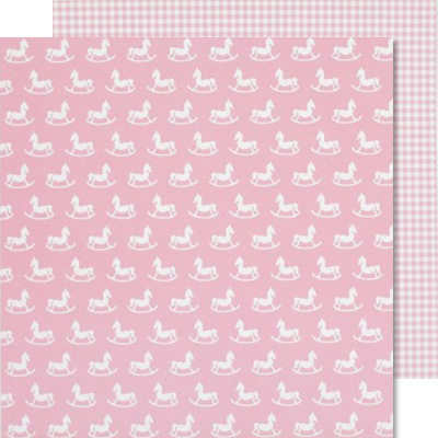 Papper YouDo Rocking Horse Pink Scrapbooking