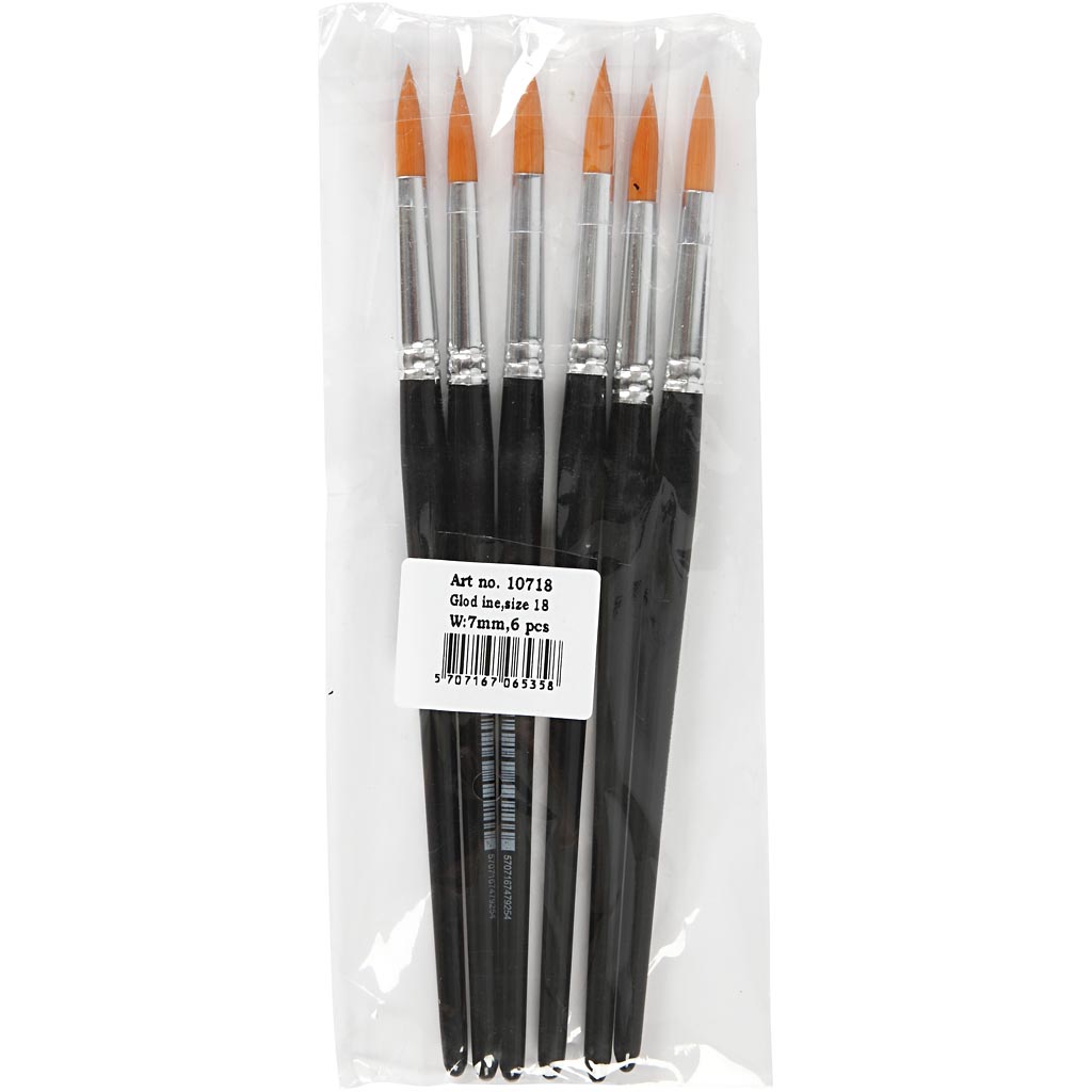Pensel Gold Line Rund - nr 18 - 6 st