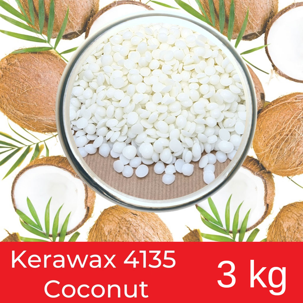Kokosvax till Ljusglas - 3 kg - Keravax 4135 - Pastiller