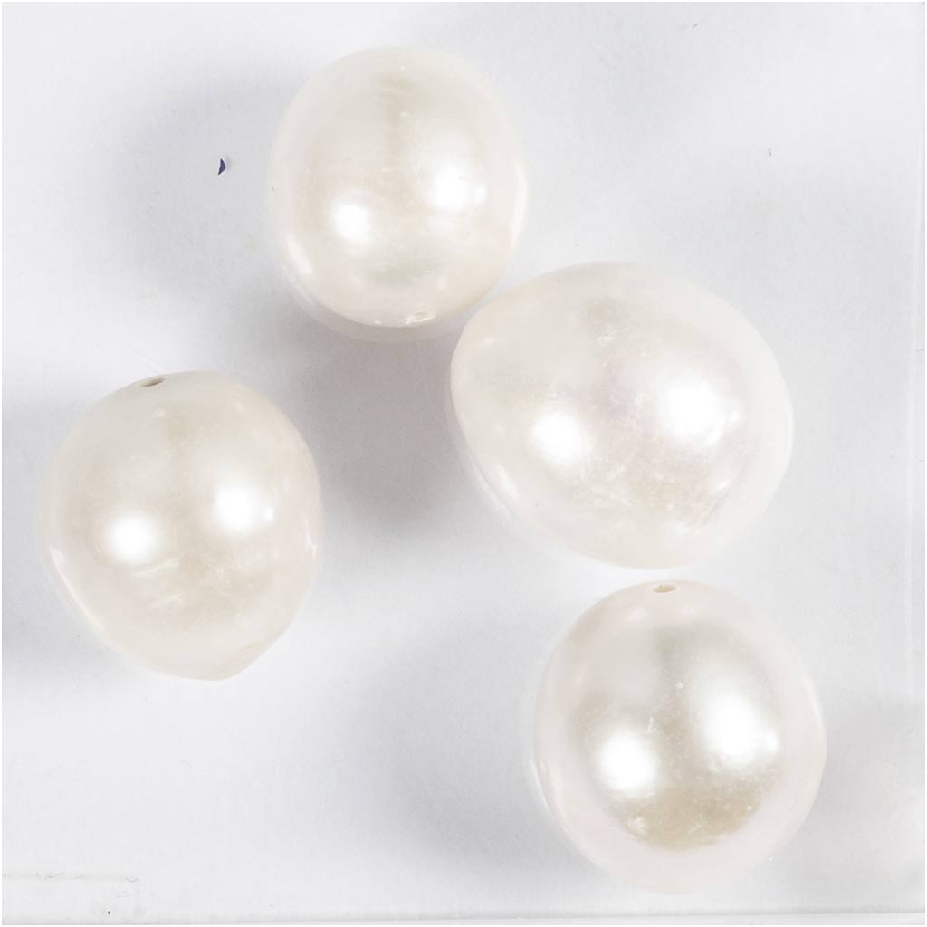 Sötvattenspärlor 13-14 mm Pärlemor 4 st - Äkta pärlor
