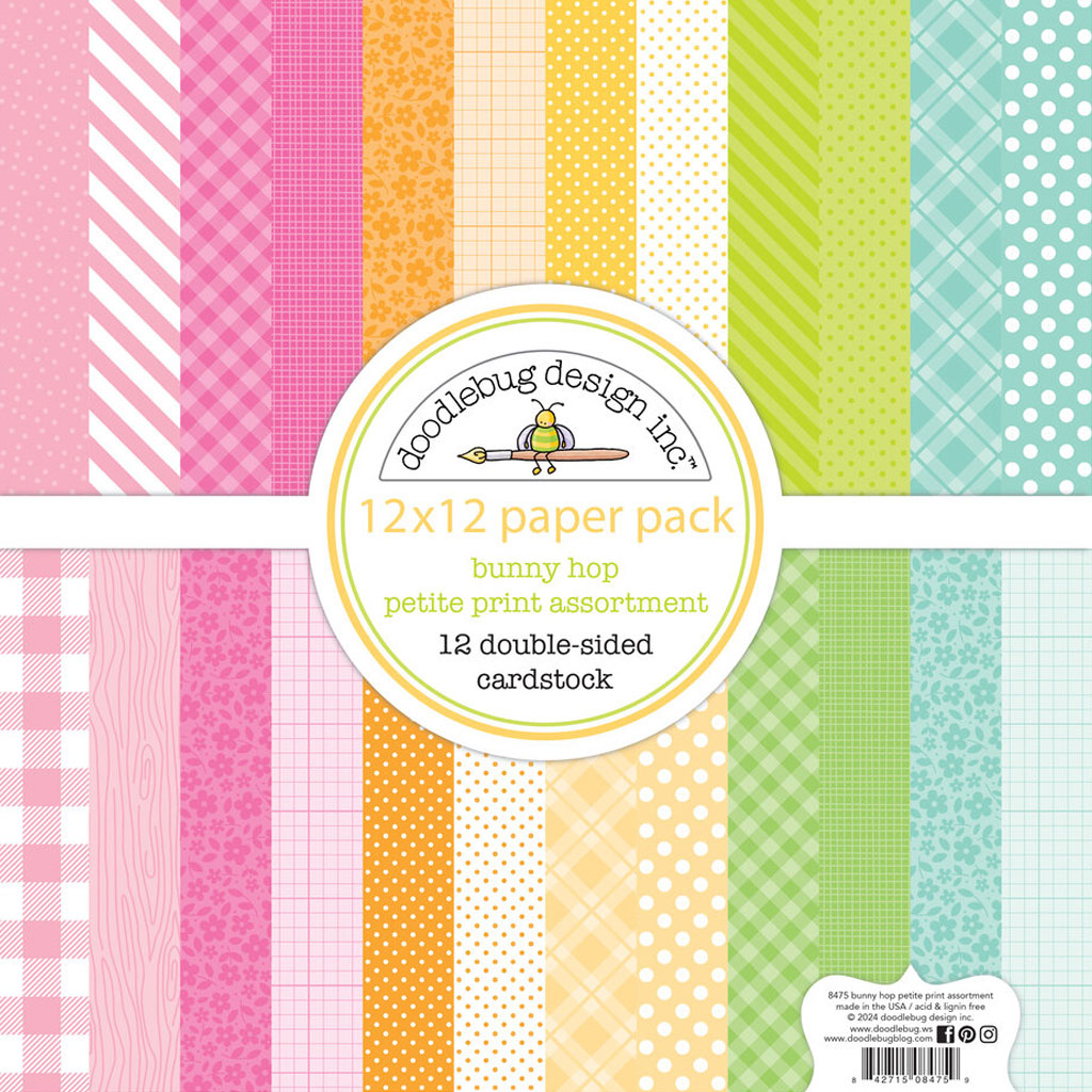 Paper Pack 12x12 - Doodlebug - Bunny Hop Petite Prints