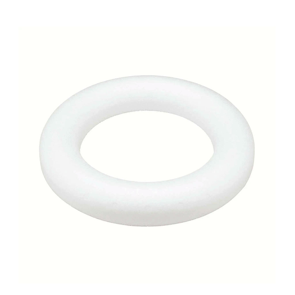 Frigolitring 22 cm - Platt Baksida - Styrolit Krans