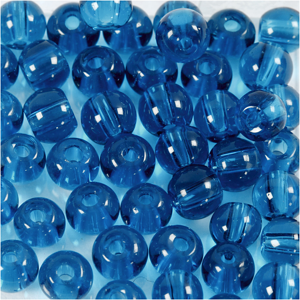 Glaspärlor - Turkos - 4 mm - 45 st