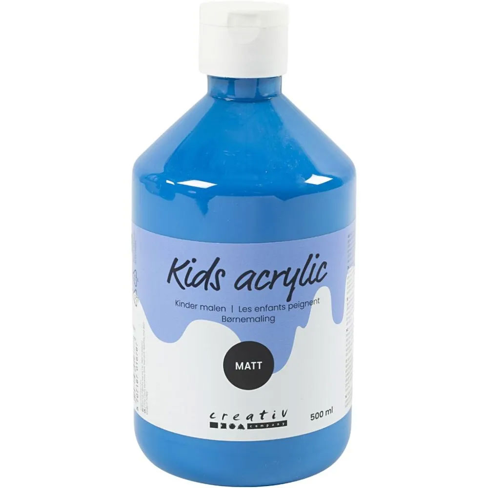 Akrylfärg Kids Acrylic - Matt Primärblå - 500 ml