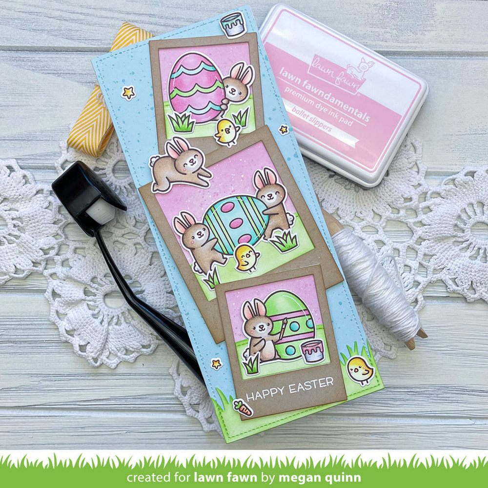 Lawn Fawn Easter Before N After Set Di Timbri Trasparenti Per Pasqua (LF2230), Fotopolimero, Dimensioni Varie, Coniglio, Uova, Cestino, Fai Da Te Card Making E Scrapbooking - 6