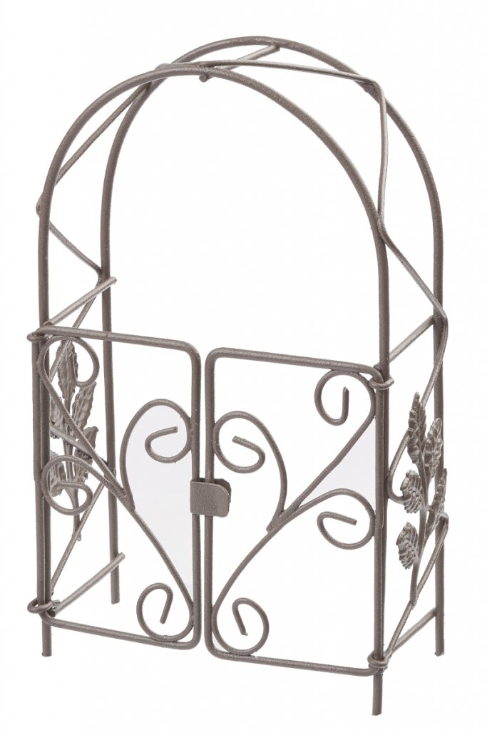 Miniatyr Rosenbåge - 13 cm - Brun Metall