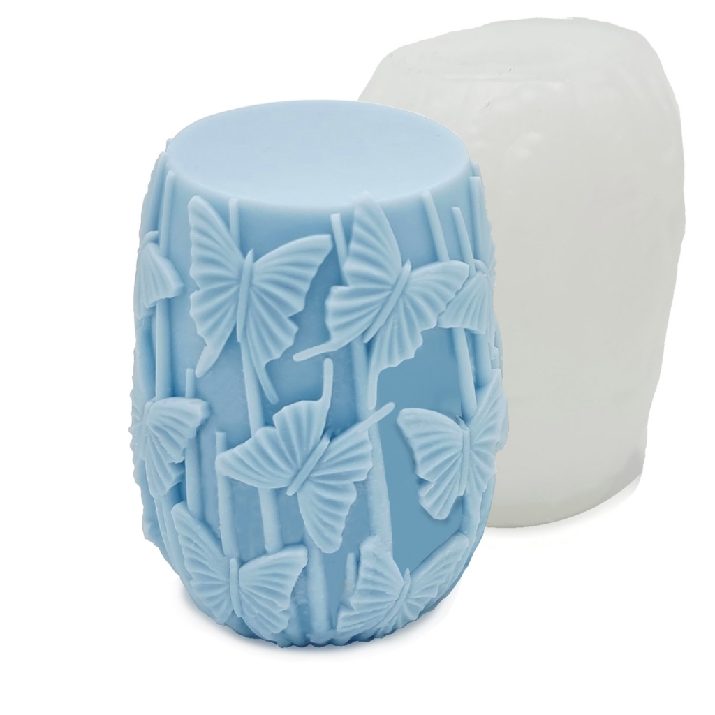 Silikonform Ljusformar - Blockljus Fjärilar - H: 8 cm