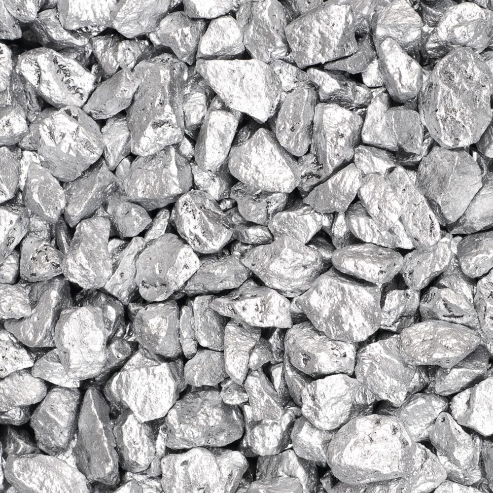 Dekorationssten - Silver - 500 g - 9-13 mm