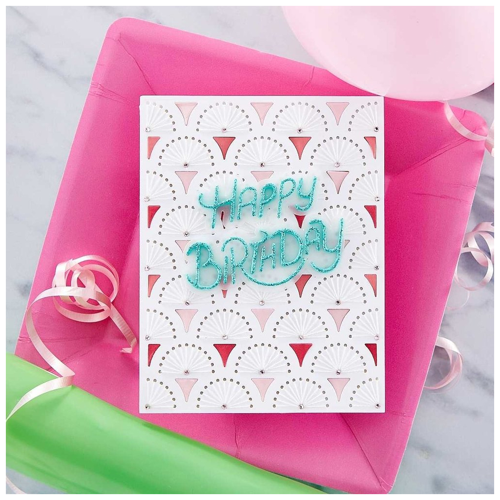 Dies Spellbinders Stylized Happy Birthday - Scrapbooking