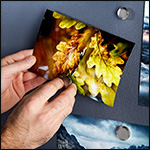 Magnetvägg för foton målad med magnetfärg